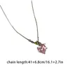 Ожерелья с подвесками, модное ожерелье с розовым сердечком, элегантное колье из сплава, украшения на шею для женщин, Прямая поставка