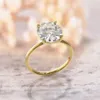 Custom Adjustable with Moissanite Diamond Real Gold Jewelry for Women 14k 18k Couple Engagement Wedding Ring