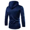 Hoodies masculinos primavera e outono moda duplo zíper cardigan com jaqueta com capuz tamanho europeu moletom de lã