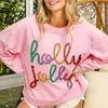 Heren Hoodies Sweatshirts Herfst Winter Dameskleding Mode Casual JOLLY Letter Kerstsweatshirt Dames Losse trui met lange mouwen Tops 231207