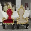 2PCS Royal Wedding Antique King And Queen Throne Chairs Princess Chairs Rental Furniture 102