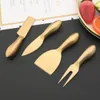 Outils à fromage 6pcs or mat mini couteau fourchette ciseau pour beurre fromage trancheuse coupe couverts en acier inoxydable outil cuisine gadget 231206