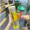 Water Bottles Portable Cups Folding Large Girl Capacity Transparent For Juice Filter St Bottle Cute Drinking Drop Delivery Home Gard Otukh