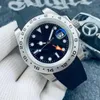 U1 TOP AAA Lüks İzle Temiz CF II GMT VR3186 Pepsi Otomatik Erkek Saatler Kırmızı Mavi Seramik Çerçeve Siyah Dial 904L Jubileesteel Bilezik Süper Sürümü Aynı Seri T615