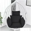 Cushion/Decorative Pillow Hanging Basket Chair Cushion Swing Seat Removable Thicken Egg Hammock Cradle Outdoor Back Dtt88 201009 Drop Dhr4M