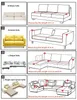 Coprisedie Divano angolare impermeabile per soggiorno 1/2/3/4 posti Copridivano moderno elastico a forma di L Solido Prtoectector