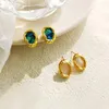 Dangle Earrings Brass With 18k Gold Narural Shell Stud Women Jewelry Party Boho T Show Gown Runway Rare Korean Japan Trendy