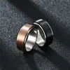 Anti Stress Anxiety Fidget Spinner Couple Rings For Lovers Rotating Stainless Steel Wedding Band Knuckle Rings Jewelry gift 8mm