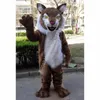 Adult size wild cat bobcat Mascot Costume Cartoon theme character Carnival Unisex Halloween Birthday Party Fancy Outdoor Outfit For Men Women