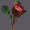 Dekorativa blommor simulering högkvalitativ protea cynaroides hem vardagsrum matbord dekoration konstgjorda falska simulerade växter
