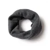 Scarves Cashmere Knitted Loop Scarf For Women And Man Winter Warm Soft Neck Snood Solid Color Female Fashion Infinity