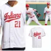 College Baseball Wears College 2022 NCAA Custom Indiana Hoosiers College Stitched Baseball Jersey 12 Alex Dickerson 42 COSTA SIROUNIS 44 BRA