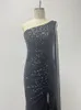 Casual Dresses Idress Women's Fashion One Shoulder Bodycon Fitted Sequined Cocktail Party Dress Evening Prom Glowl-Längd Maxi Long Long