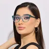 Lunettes de soleil 2023 Mode européenne et américaine Cat Eye Miroir plat Anti Blue Light Lunettes Cadre Insert Spring Leg Eyes pour femmes