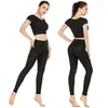 Trajes de yoga Mujeres Ropa deportiva sin costuras Gimnasio Conjunto de 2 piezas Trotar Entrenamiento Deporte Leggings de cintura alta y traje de sujetador superior