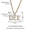 Charms Topbling Hip Hop Retro A-Z Niestandardowe litery wisiorka Naszyjniki biżuteria Prezent dla mężczyzn Kobiety Bling 18k Real Gold Stated 231204