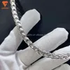 Latest Design Fashion Jewelry 925 Sterling Silver 6mm Iced Out Vvs Moissanite Necklace Hiphop Franco Chain with Diamonds Clasp