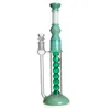 Glycerin Freezable Coil Tube bong glass water pipe build a bubbler hookahs smoking heady Oil Dab Rig Condenser Coil a Row of Freezable Balls glass bongs 15 inches