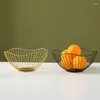 Plates Nordic Style Creative Iron Lotus Leaf Fruit Basket Simple Household Living Room Desktop Plate Snack Storage Tray