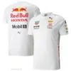 T-shirt da uomo T-shirt da esterno Nuova tuta da corsa F1 Formula Uno bianca a maniche corte Verstappen Special Edition Team Q60a