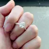 14k altın moissanit yüzüğü 7x9mm ezilmiş buz hibrit oval şekil nişan Halo elmas alyans