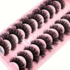 10 paires de faux cils, faux cils de vison, aspect naturel élégant œil de chat œil de renard faux cils, bande moelleuse 3D cils courts frisés