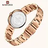 Relógios femininos NAVIFORCE Relógios femininos pulseira de aço inoxidável à prova d'água relógios de pulso femininos de luxo moda relógio de quartzo relogio feminino 231201