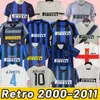 Sneijder Zanetti Classic Inter Retro Soccer Jerseys Djorkaeff Milito Baggio Pizarro Djorkaeff Adriano Milan Sert 01 02 03 04 07 08 09 10 11 2001 2002 2003