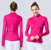 LU-335 chaqueta de Yoga para mujer, abrigo deportivo de entrenamiento definido, ropa deportiva de secado rápido, Top sólido con cremallera, sudadera, ropa deportiva