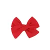 Bonito sólido linho arcos de cabelo clipes para meninas boutique hairpin barrettes headwear bowknot clipes crianças acessórios para o cabelo presente bj