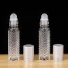 Vente en gros 10ML Roll On Glass Bottles Bouteille vide cosmétique d'embouteillage d'huile essentielle portative ZZ