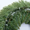 Christmas Decorations 30/40/50/cm Christmas Green Wreath Base Pine Needle Front Door Xmas Garland Hanging Ornament Navidad Year Home Windown Decor 231207