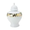 Storage Bottles Porcelain Flower Vase Ginger Jar With Lid 7x10.8inch Table Floral Arrangement