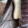 Женский мех из искусственного меха длиной 70 см с рукавами 4в1 шубы из натурального меха Женские куртки из натурального натурального меха Жилет Зимняя верхняя одежда Женская шуба из качественного меха 231206