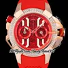 BZF EPIC X CHRONO EC312.42.PB.GN.A Giappone VK Movimento cronografo al quarzo Orologio da uomo Quadrante scheletrato Oro rosa Diamanti Lunetta Cinturino in caucciù Cronometro trustytime001Orologi