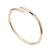 Titanium Steel Nail Bracelet Bangle Designer for Women and Men Gold-plated Bracelets Non-allergic