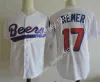 Baseball College College Baseball Wears Wears College Men's The #44 Joe Cooper BaseKetball Beers Baseball Jersey White Button Down Film Jers