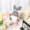 Easter Gnome Plush Bunny Decorations Handgjorda dockor Gåvor för barn Spring Elf Home Living Room Ornament 1207