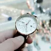 Fashionable Ultra-thin Large Dial Student Korean Version Minimalist Waterproof Calendar Creative Personality Genuine Leather Quartz Watch