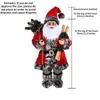 Juldekorationer 60/40 cm Big Christmas Santa Claus Dolls Ornament Standing Santa Figurine Doll Christmas Home Decoration Kids Gift Navidad 231207