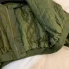 Damenjacke, Designer-Armeegrün, Cola-Stickerei, Schulterpolster, Baumwolljacken, Damen-Langarm-Cargo-Jacke, Damen-Frühling, kurze Baseballjacke