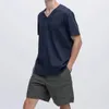 T-shirt da uomo Estate Coppia T-shirt a maniche corte in cotone minimalista Piccolo cavallo Homme Top casual con scollo a V dal design classico