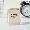 Mini calendrier anglais simplifié 2024, organisateur de calendrier, décoration de bureau, 8 couleurs au choix, P21