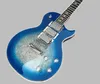 Raro Ace Frehley Big Sparkle Metallic Blue Burst Silver Chitarra elettrica Specchio Truss Rod, 3 Pickup con copertura cromata, Accordatori Grover,