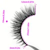 Reusable Natural False Eyelashes - Wispy Cat Eye Lashes with Cross Fluffy Design for a Natural and Elegant Look