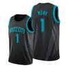 Charlotte''Hornets''Men Miles Bridges Terry Rozier III P.J. Washington''Cody Zeller Kemba Walker Black City''Custom Jersey