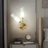 Wall Lamp Restaurant Double Head Sconce Light Nordic Postmodern Glass vardagsrum Led Loft El Home Indoor Decor Lighting