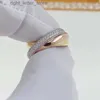 Anillo solitario 925 plata esterlina de alta calidad exquisito diamante tricolor 3 en 1 anillo para mujer moda clásica joyería de lujo regalo de fiesta YQ231207