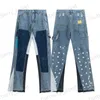 Дизайнерские галереи джинсы для мужчин Модные мужские дизайнерские джинсы с рваными джинсовыми брюками Роскошные хип-хоп потертые мужские и женские брюки Джинсы GP Galleryes Dept H1
