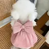 Odzież dla psa mała sukienka księżniczka pet bowknot spódnica jesienna zima słodki sweter kota moda ciepła płaszcz szczeniąt wiązka chihuahua Yorkshire